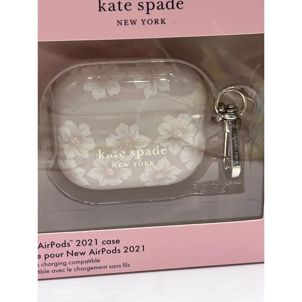kate spade new york - Protective AirPods 2021 Case‎ Keychain Ring- Hollyhock new